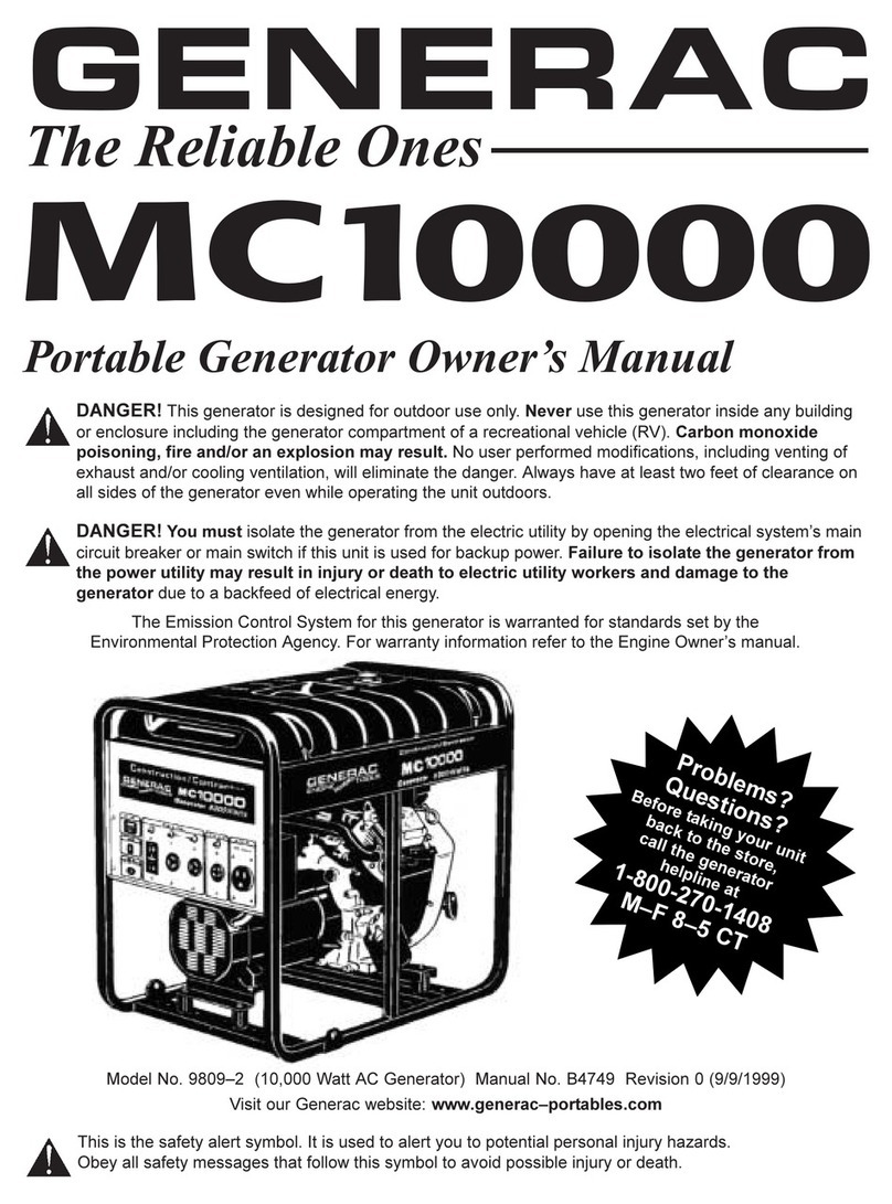 Generac Power Systems MC10000 User manual