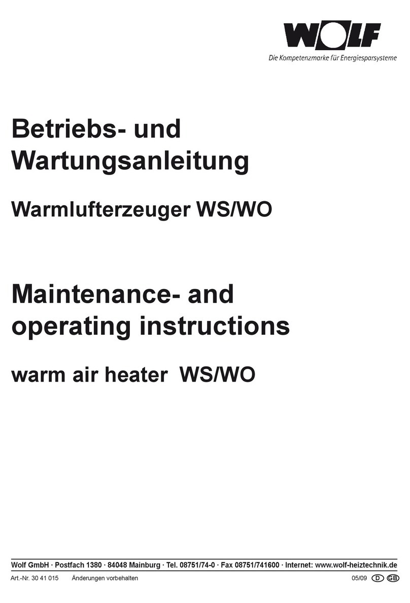 Wolf WS Maintenance and operating instructions