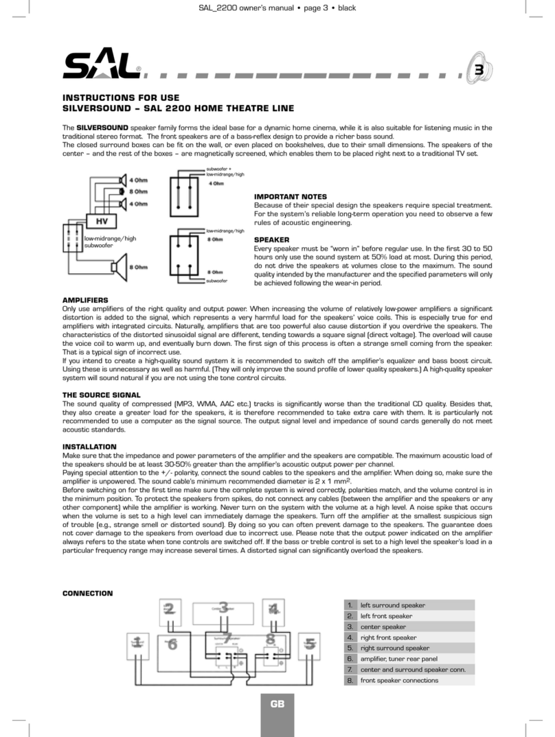 SILVERSOUND SAL 2200 Instructions for use