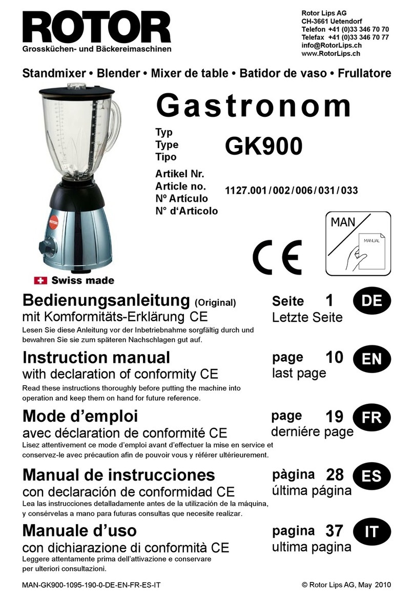 ROTOR Gastronom GK900 instruction manual