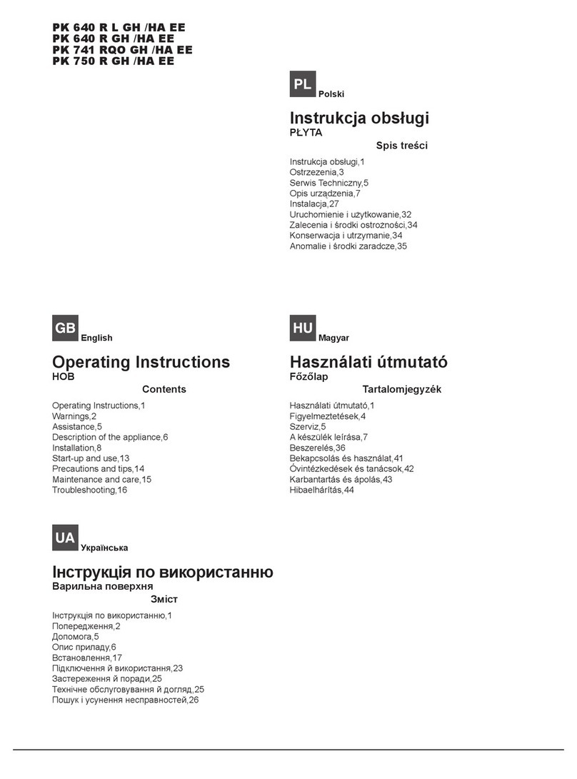 Hotpoint PK 640 R GH /HA User manual