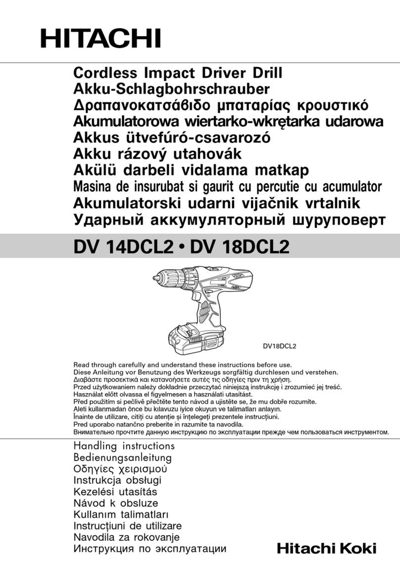 Hitachi DV 14DCL2 Handling instructions