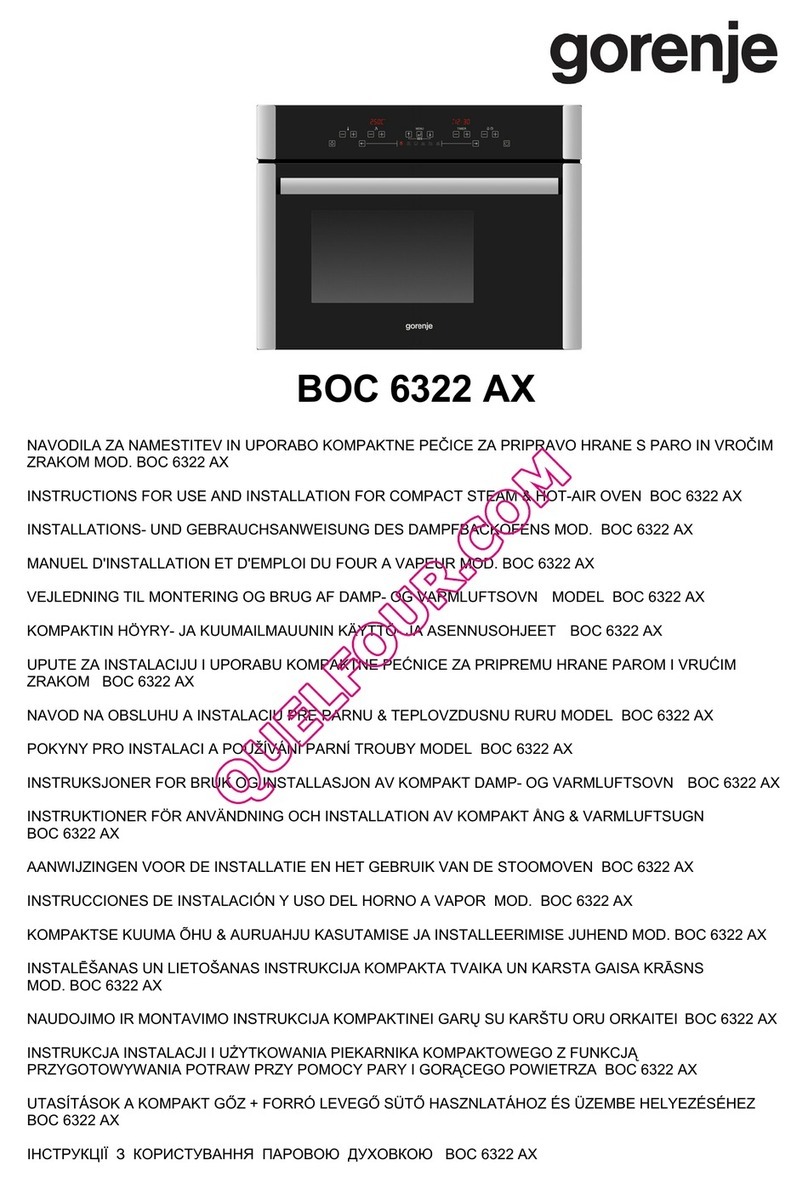 Gorenje BOC 6322 AX Instructions for use and installation