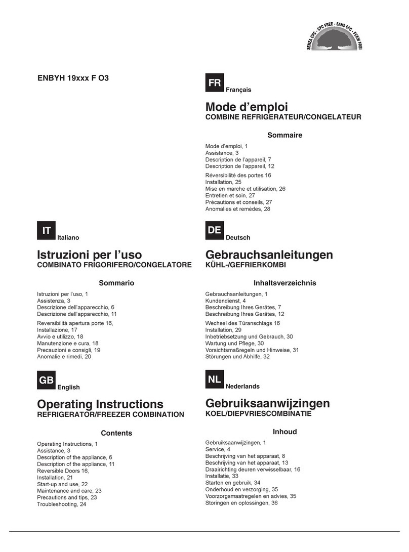 Hotpoint ENBYH 19 SERIES F O3 User manual