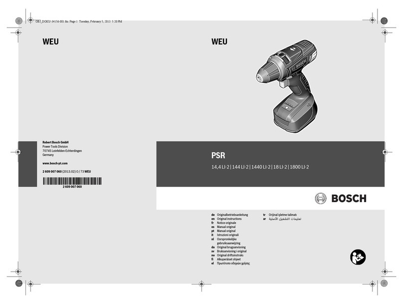 Bosch WEU PSR Original instructions