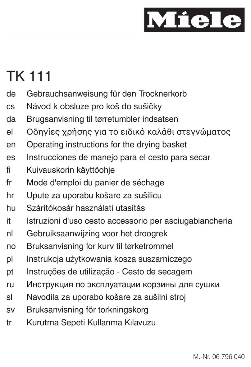 Miele TK 111 User manual Miele TK 111 User manual