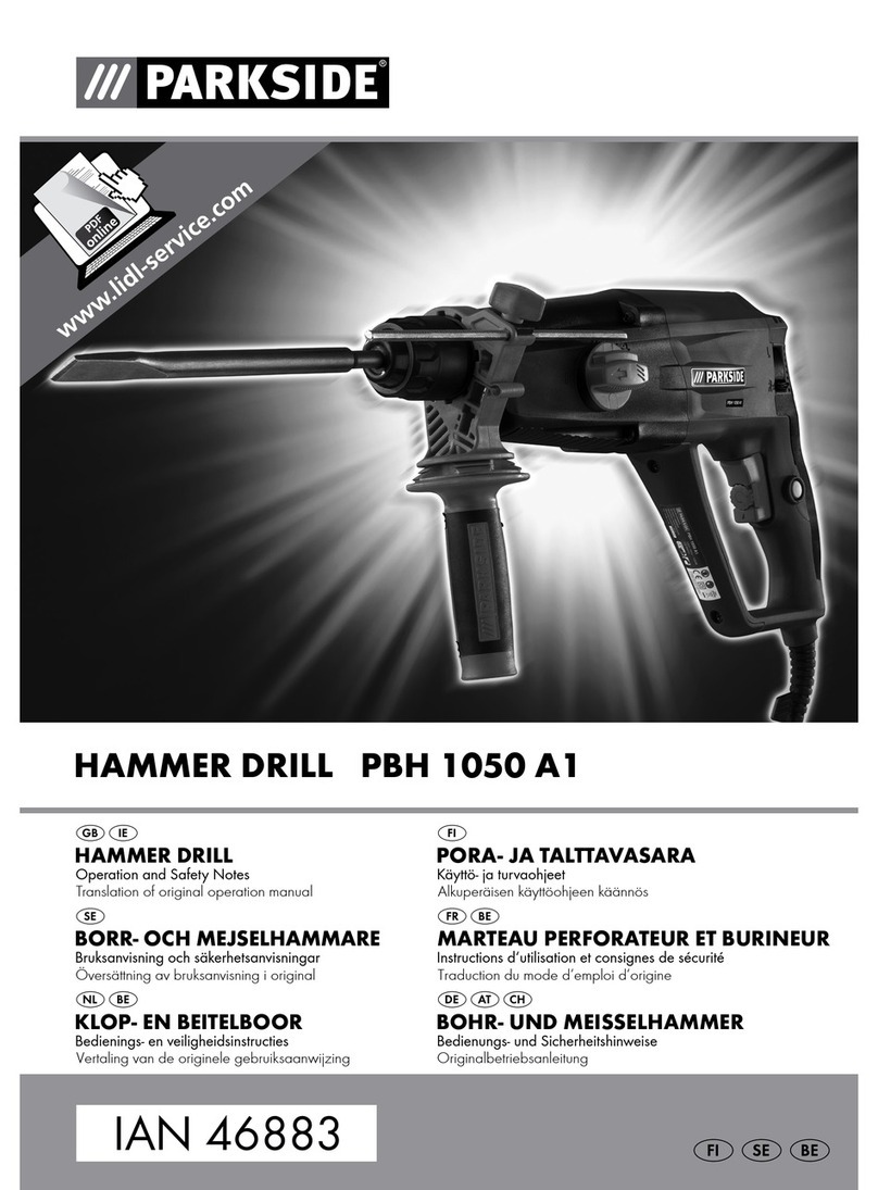 Parkside PBH 1050 A1 Operation and safety notes