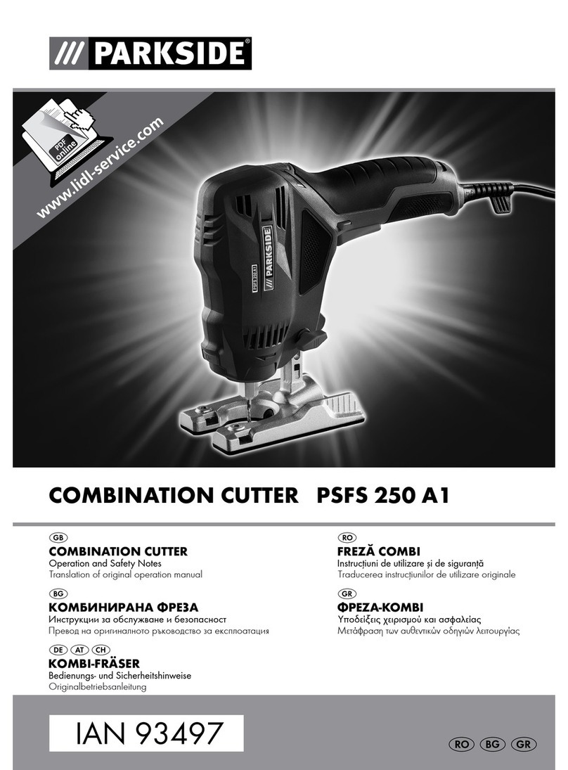Parkside PSFS 250 A1 Operation and safety notes
