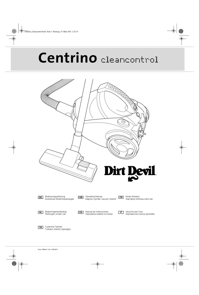 Dirt Devil Centrino Cleancontrol operating manual