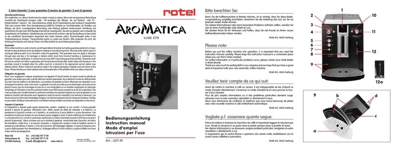 Rotel AroMatica Luxe 279 instruction manual