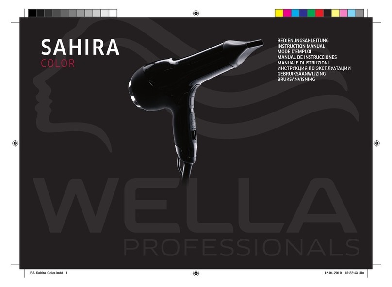 Wella SAHIRA COLOR instruction manual