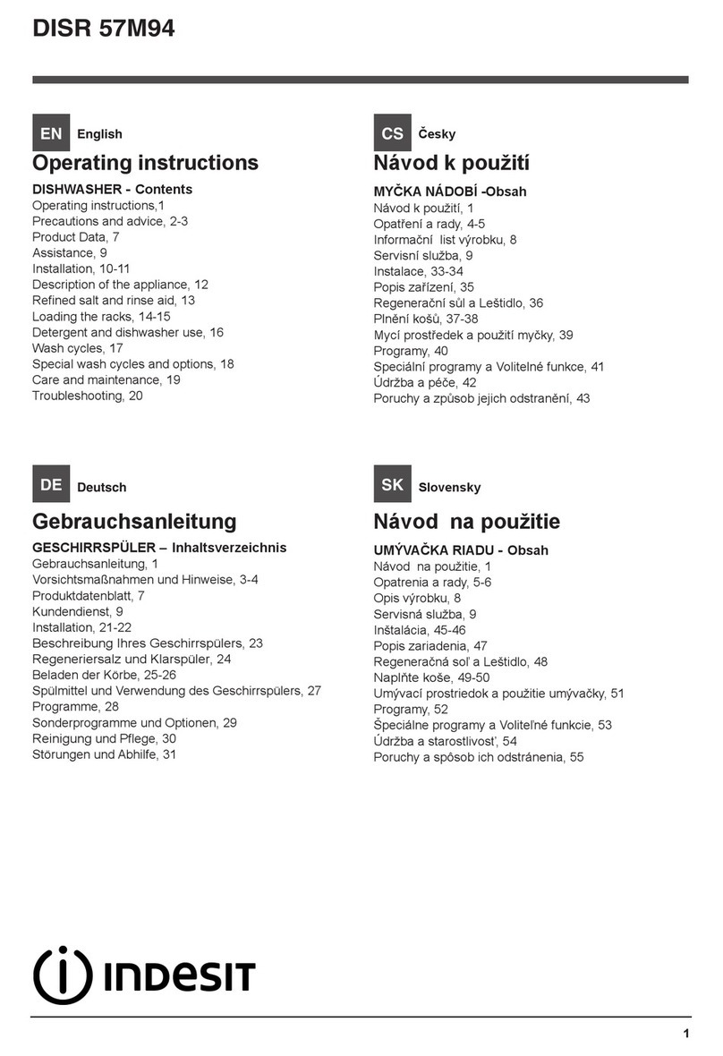 Indesit DISR 57M94 User manual