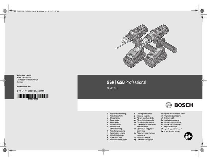 Bosch GSR Professional 36 VE-2-LI Original instructions Bosch GSR Professional 36 VE-2-LI Original instructions