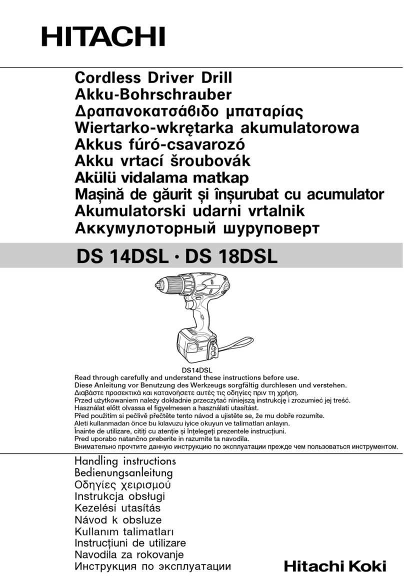 Hitachi DS 14DSL Handling instructions