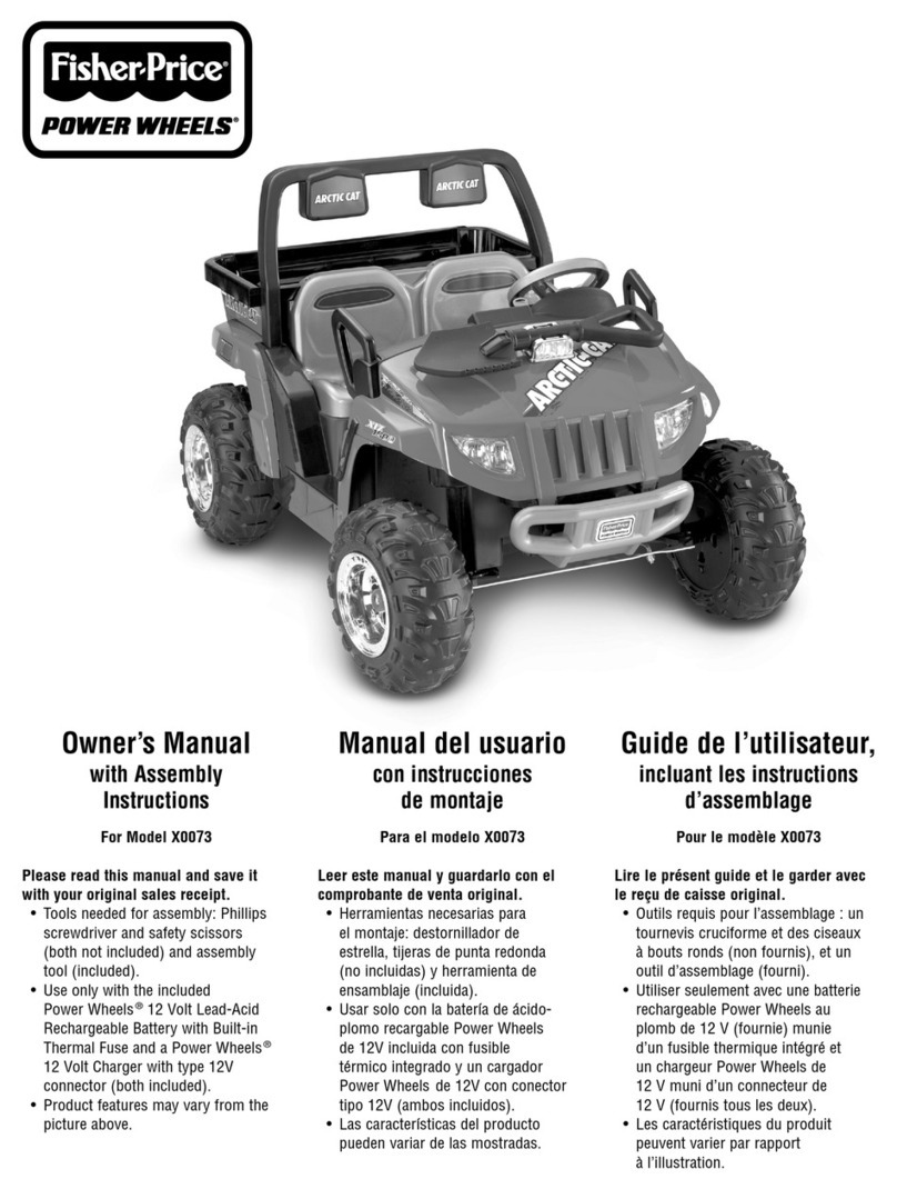 Power Wheels X0073 Datasheet