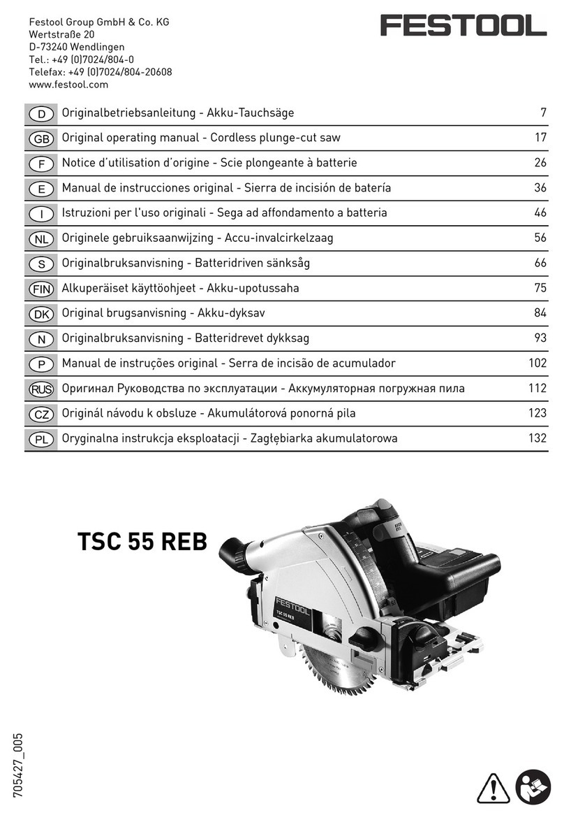 Festool TSC 55 REB Installation instructions