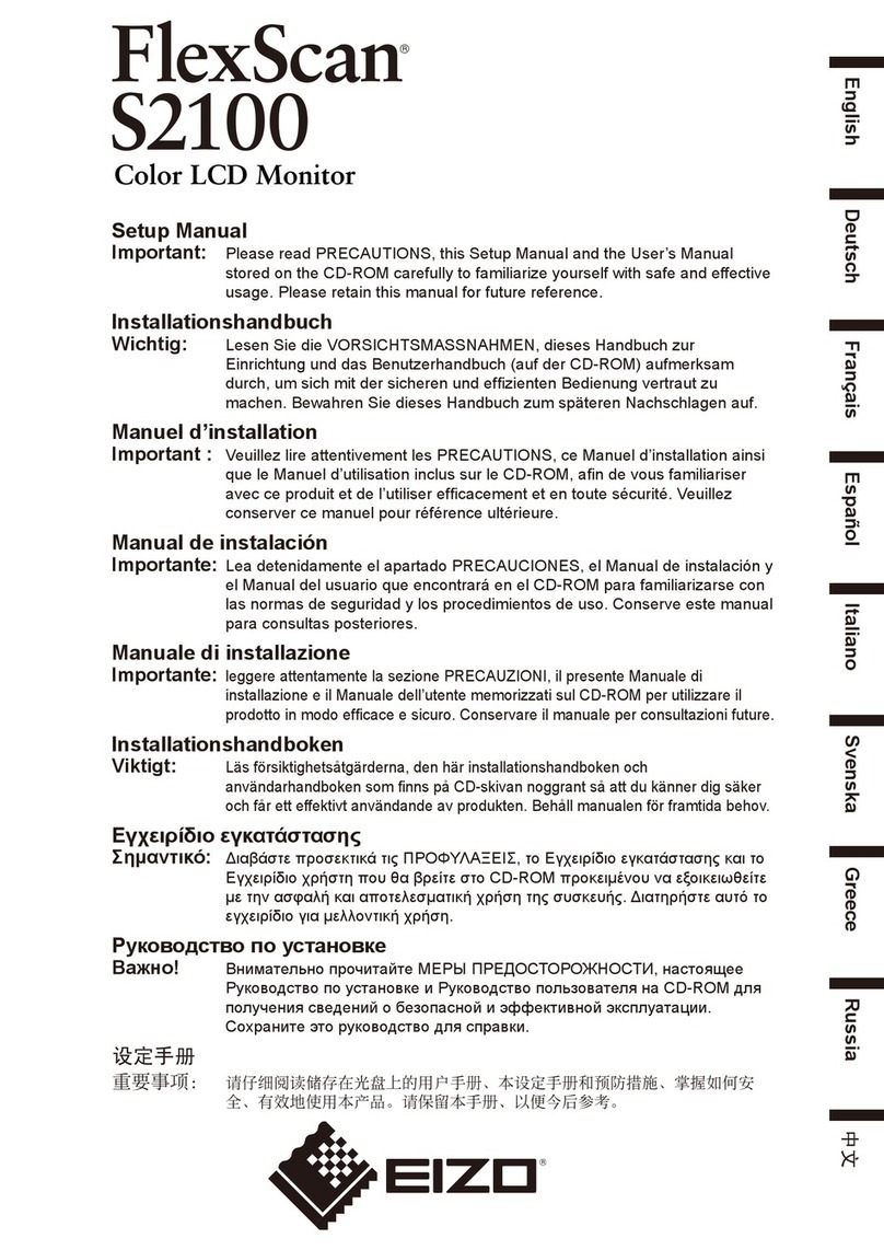 Eizo FlexScan S2100 User guide