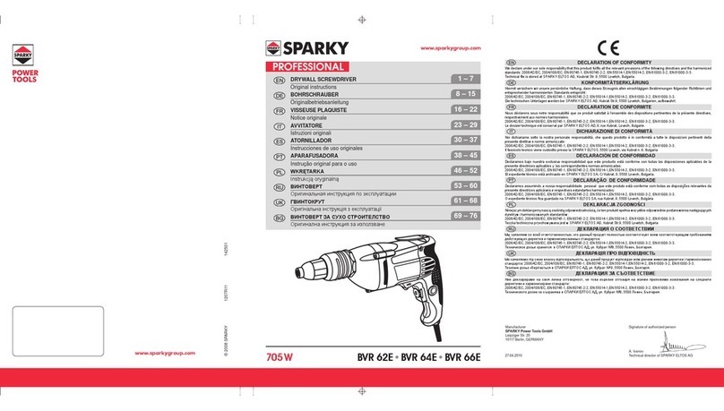 Sparky Group BVR 62E User manual Sparky Group BVR 62E User manual
