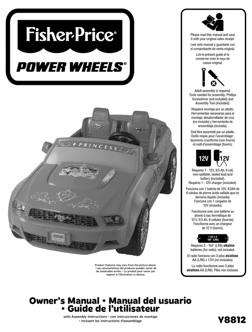 Power Wheels Y8812 owner's manual