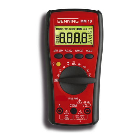 Benning MM 8 User manual Benning MM 8 User manual