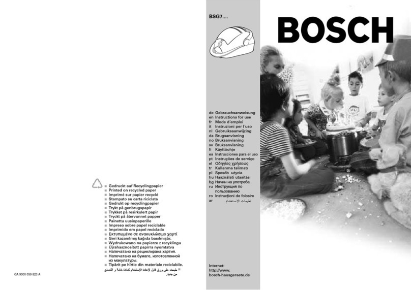 Bosch BSG7 Instructions for use