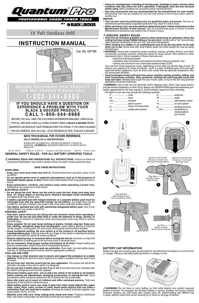 Quantum Pro QP180 instruction manual
