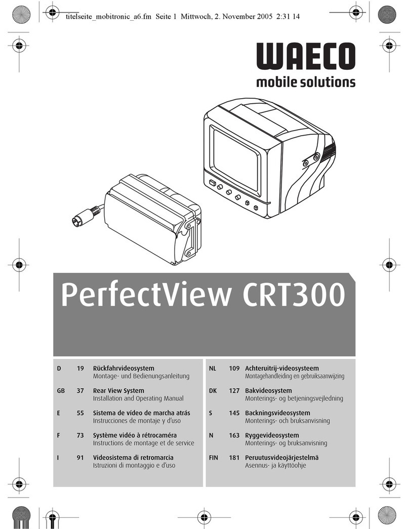 Waeco PerfectView CRT300 User manual Waeco PerfectView CRT300 User manual