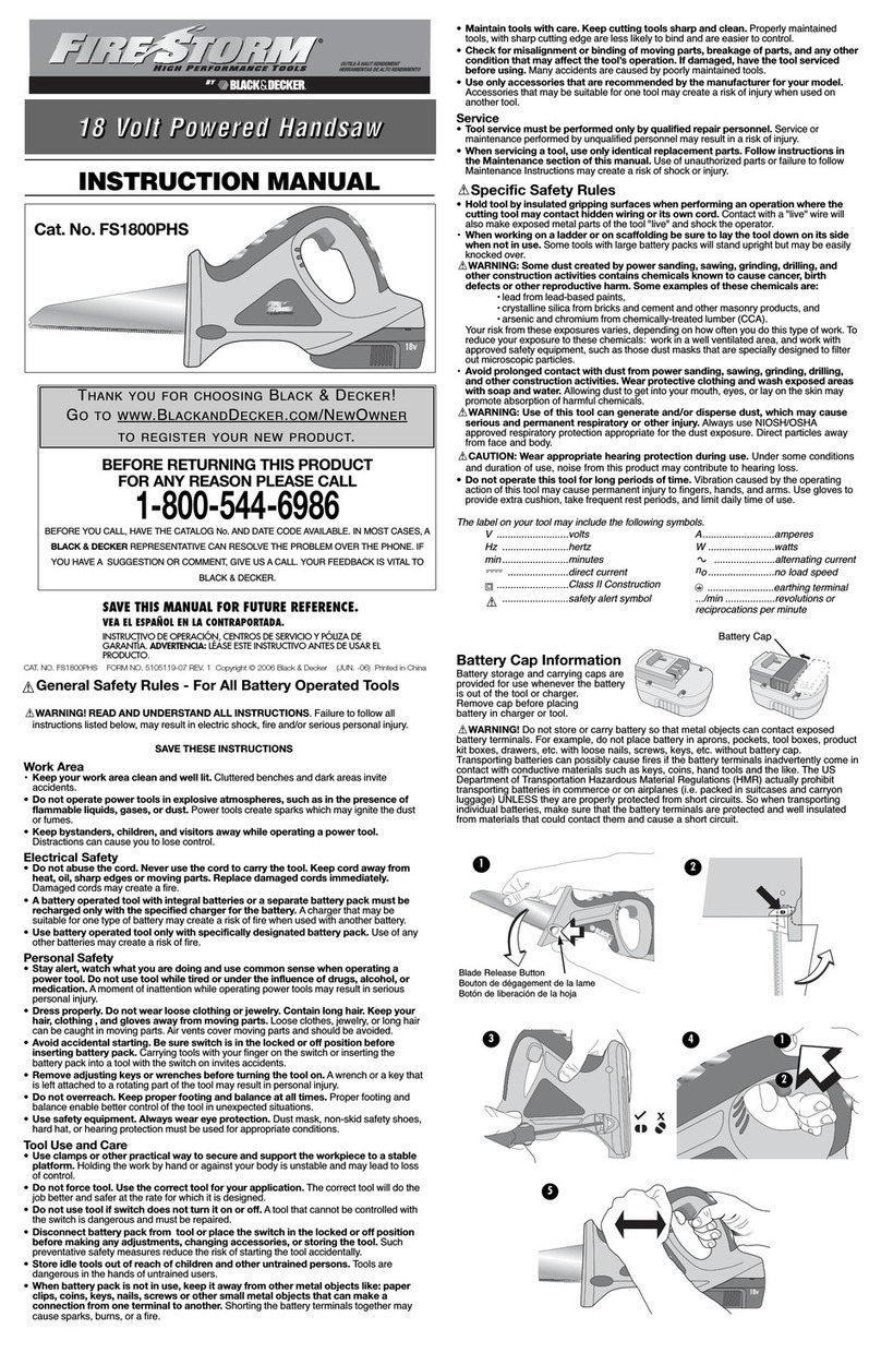 fireStorm FS1800PHS instruction manual