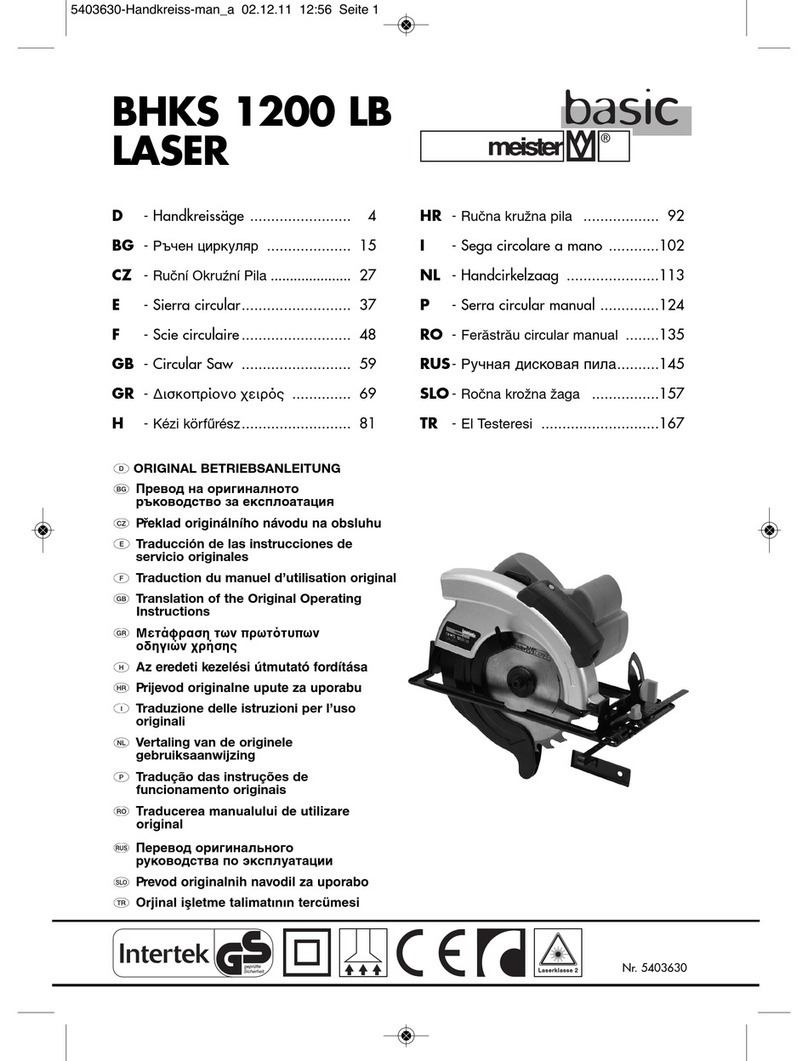 Meister BHKS 1200 LB LASER Quick guide