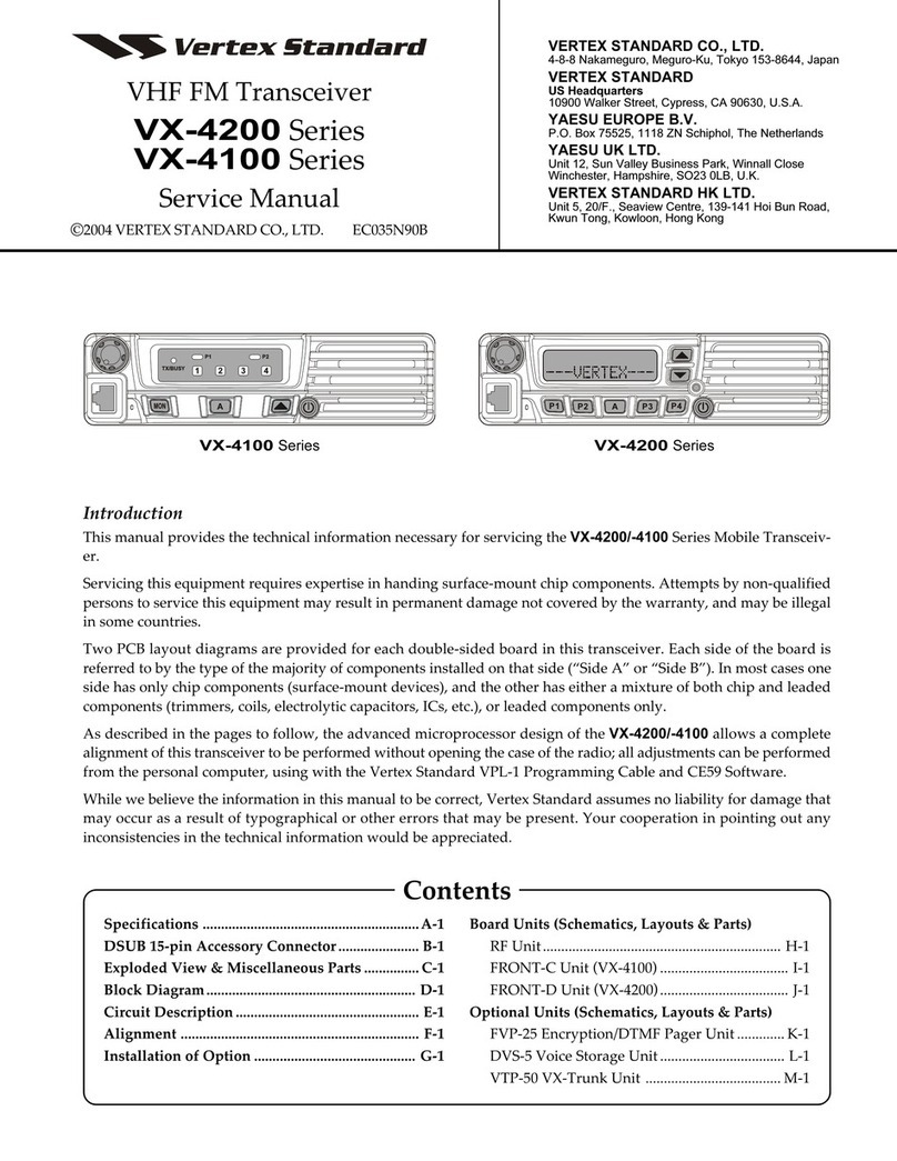 Vertex Standard VX-4200 Series Service manual