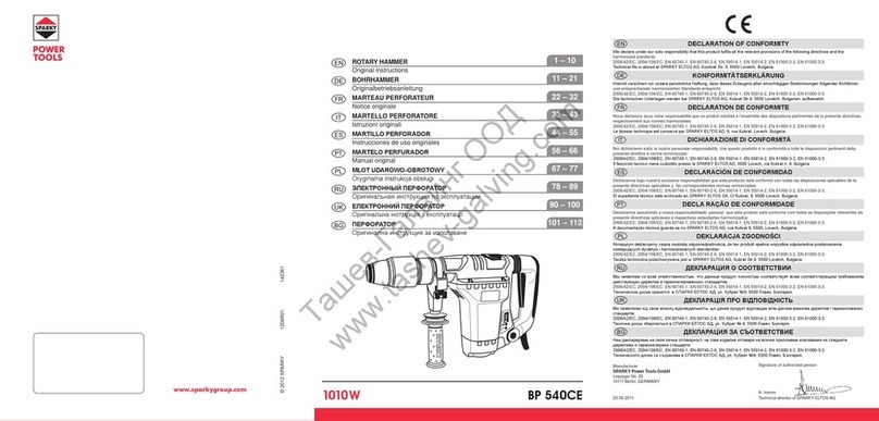Sparky Group BP 540CE User manual