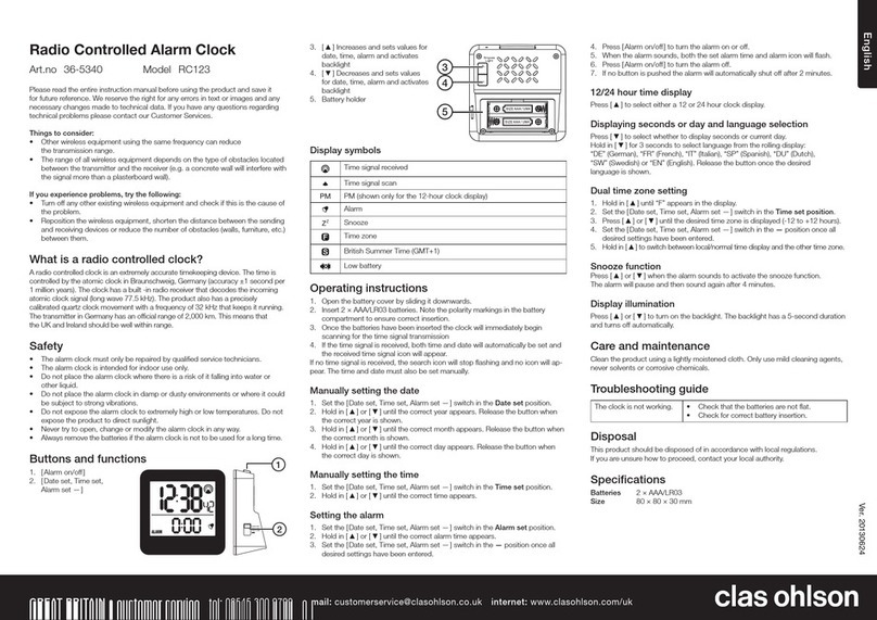 Clas Ohlson RC123 instruction manual