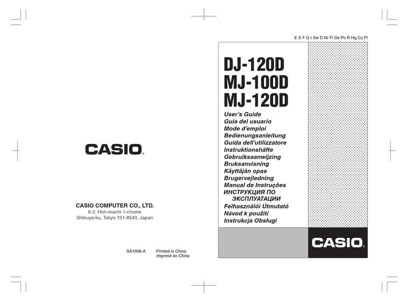 Casio DJ0120D User manual