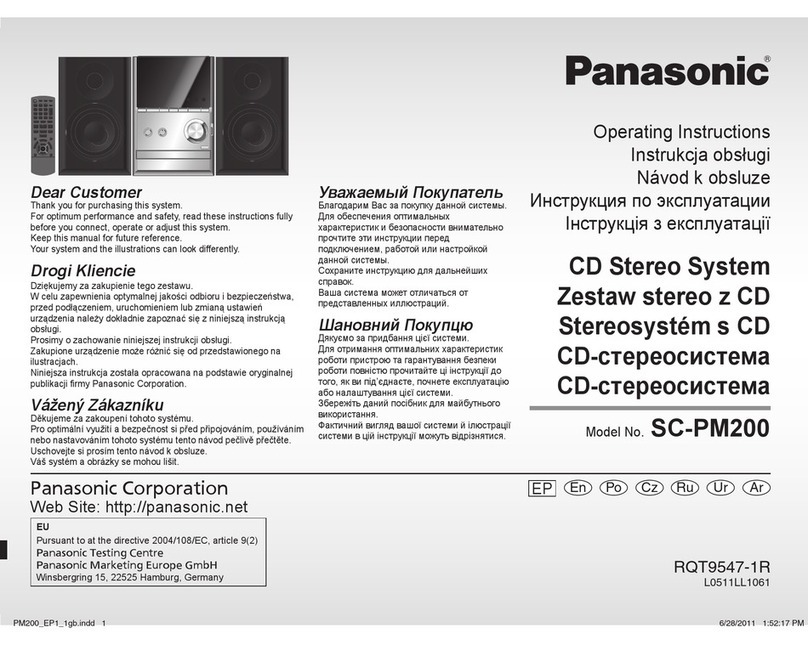 Panasonic SC-PM200 User manual