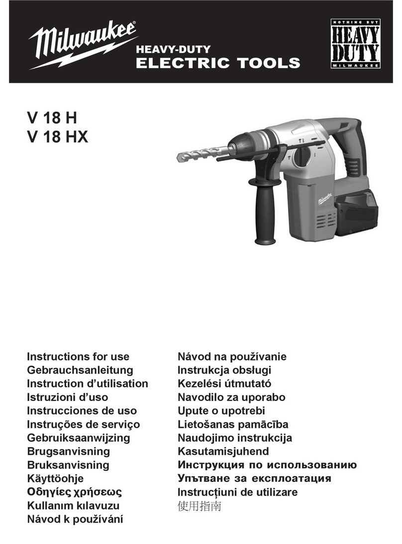 Milwaukee V 18 H Instructions for use