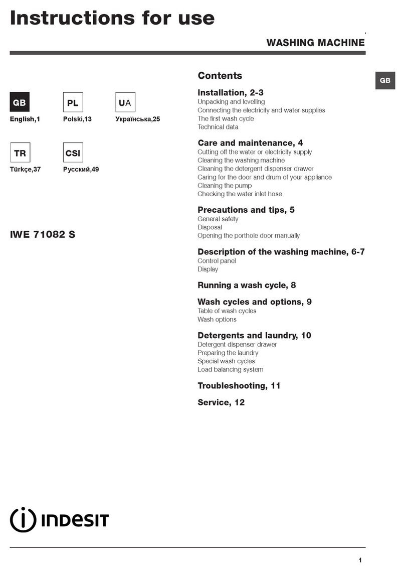 Indesit IWE 71082 S Instructions for use