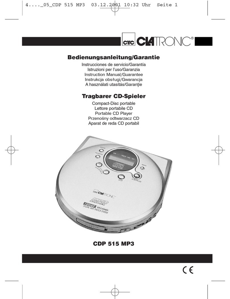 Clatronic CDP 515 MP3 Technical specifications