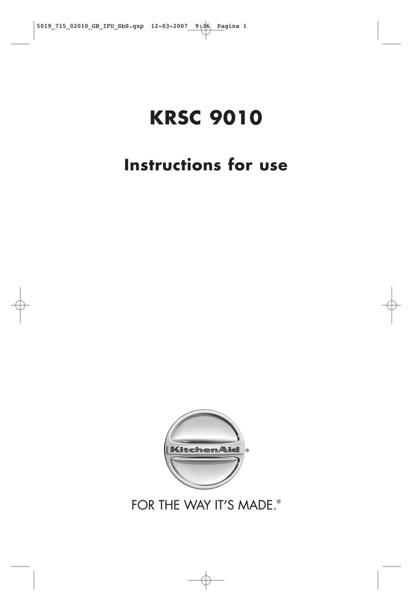 KitchenAid KRSC 9010 User manual KitchenAid KRSC 9010 User manual