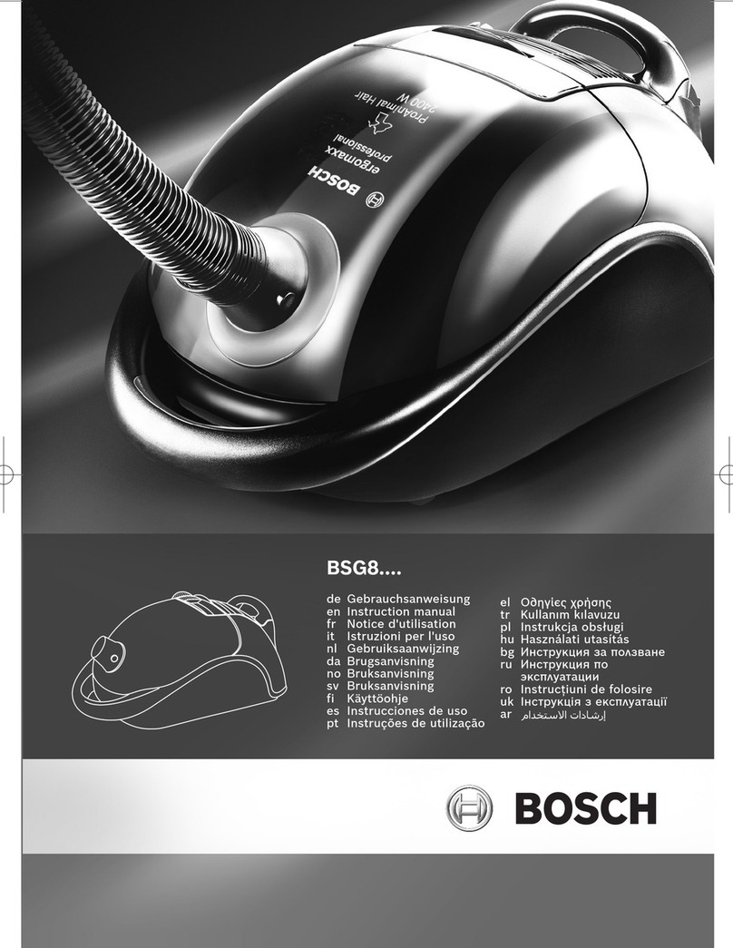 Bosch BSG8 series instruction manual