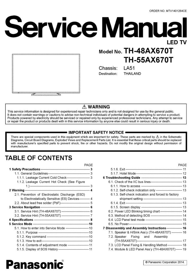 Panasonic TH-48AX670T Service manual
