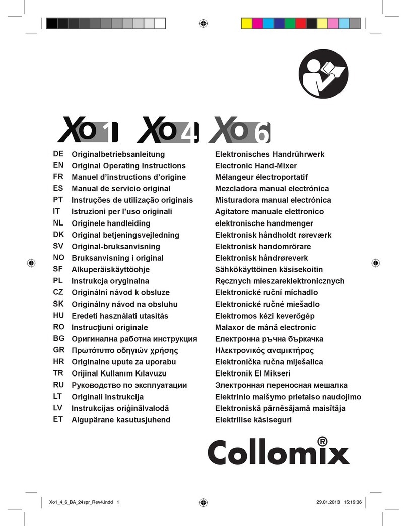 Collomix Xo 1 User manual