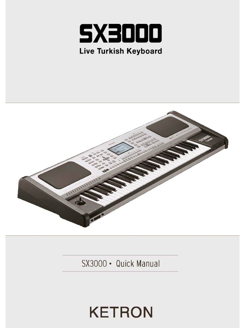 KETRON SX3000 Quick manual