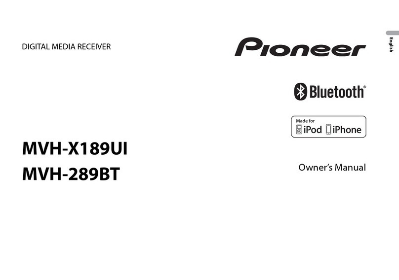 Pioneer MVH-X189UI User manual