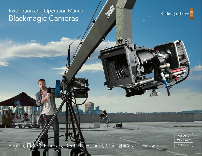 Blackmagicdesign BLACKMAGIC CAMERAS Installation and operation manual
