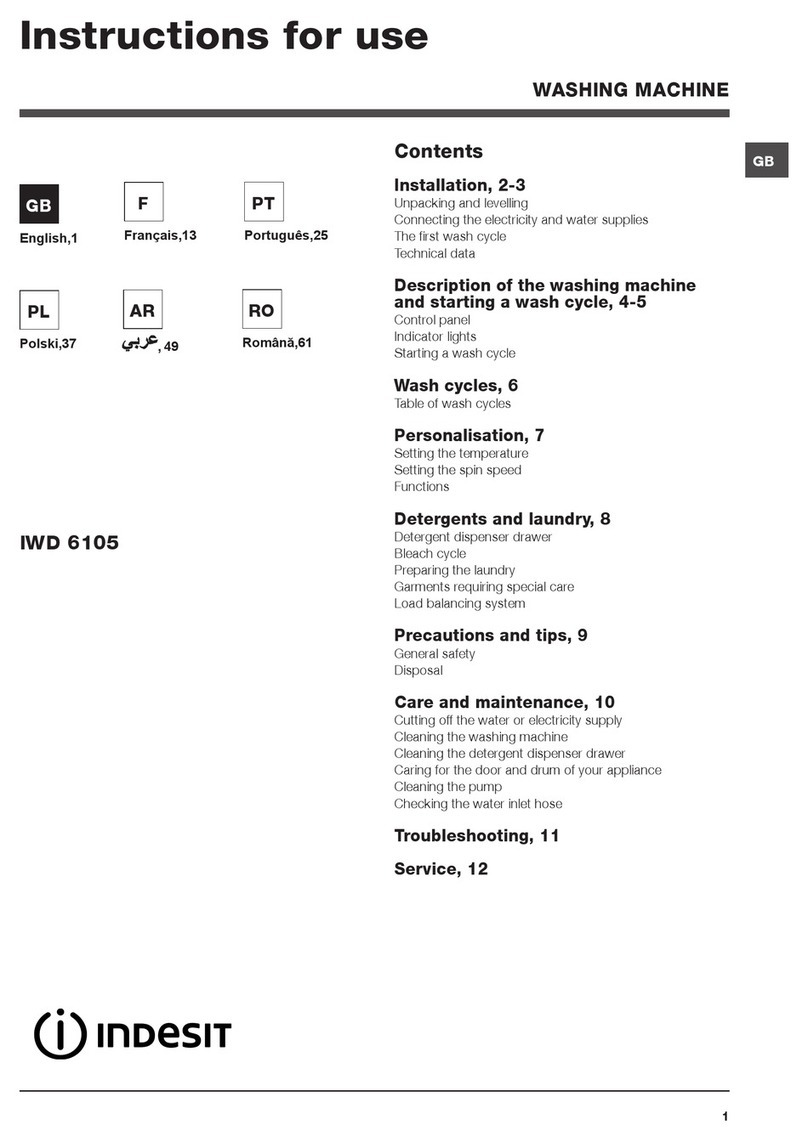 Indesit IWD 6105 Instructions for use