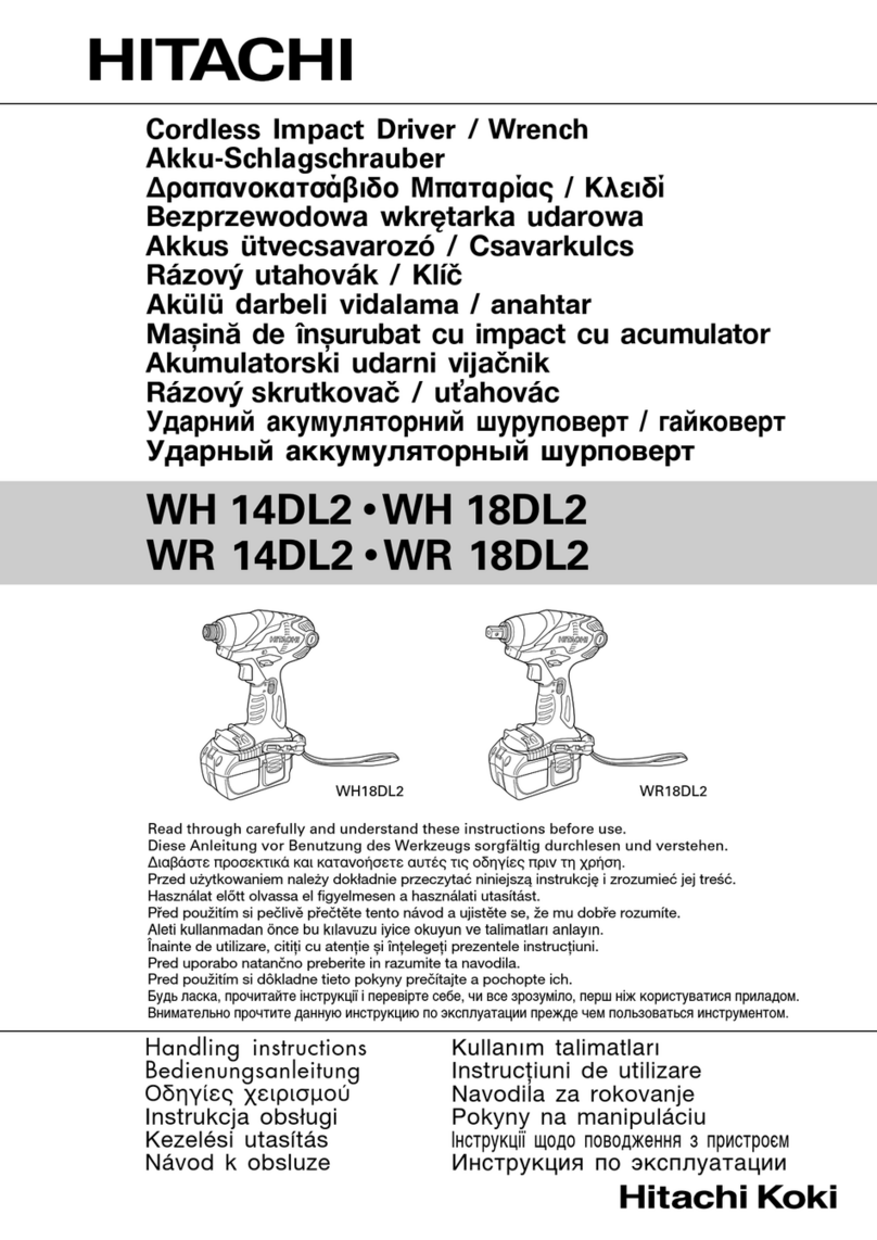 Hitachi WH 14DL2 Handling instructions