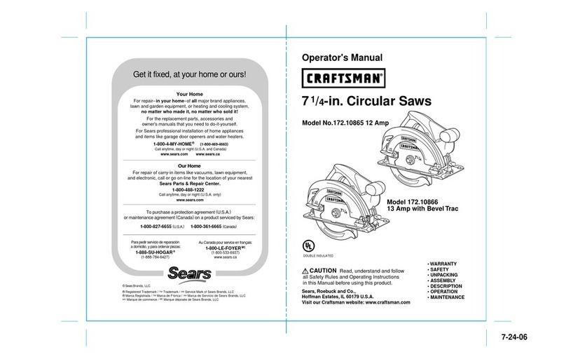 Craftsman 172.10865 12 Amp Operator's manual