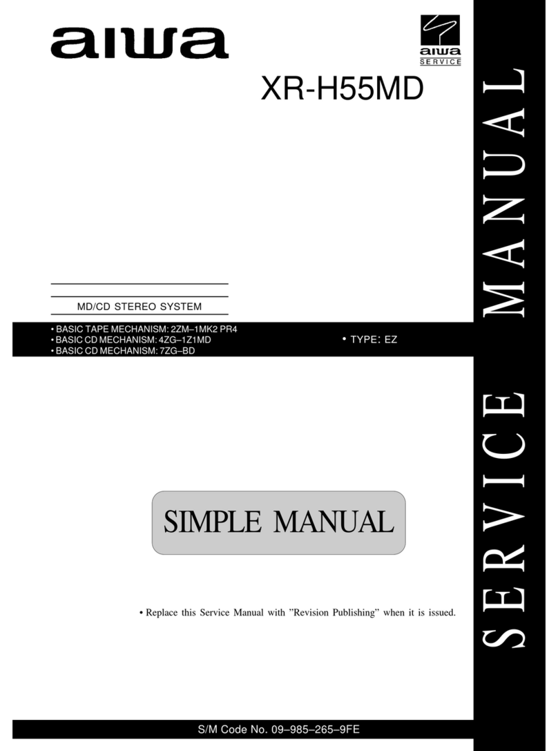 Aiwa XR-H55MD Specification sheet