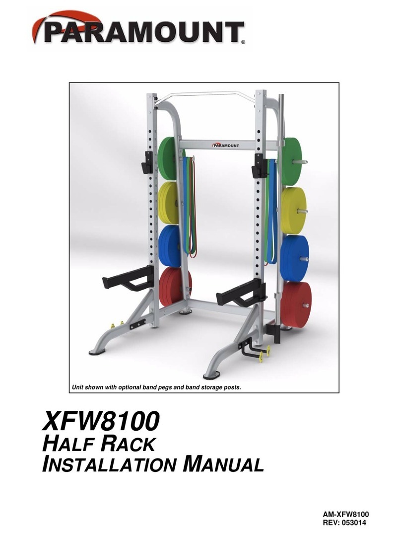 Paramount Fitness XFW8100 installation manual