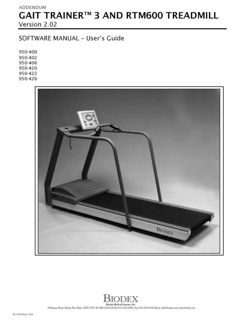 biodex GAIT TRAINERT 3 Software manual